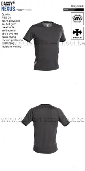 DASSY® Nexus (710025) T-shirt - gris/noir