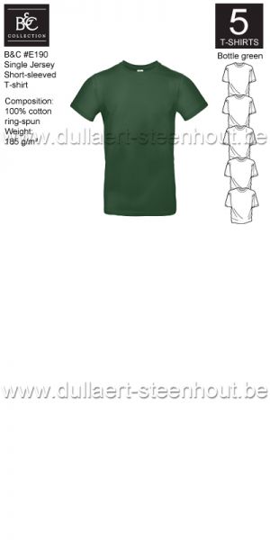 PROMOPACK B&C E190 - 5 T-shirts / Bottle green