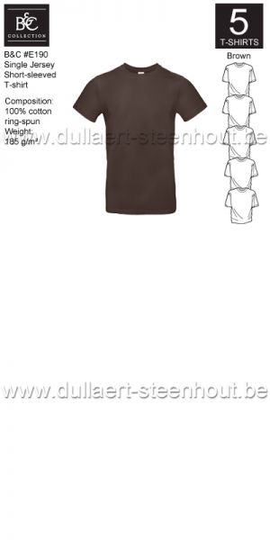 PROMOPACK B&C E190 - 5 T-shirts / Brown